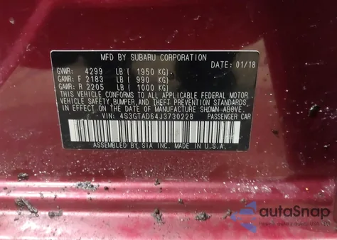 2018 Subaru Impreza 2.0I Premium z USA, uszkodzony, nr VIN 4S3GTAD64J3730228